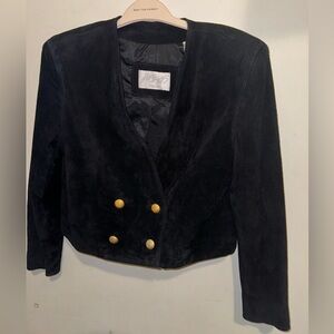 100% Silky Pig Vintage Leather Crop Jacket